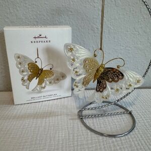 Hallmark Keepsake 2018 2nd in series Brilliant Butterflies Ornament Gold